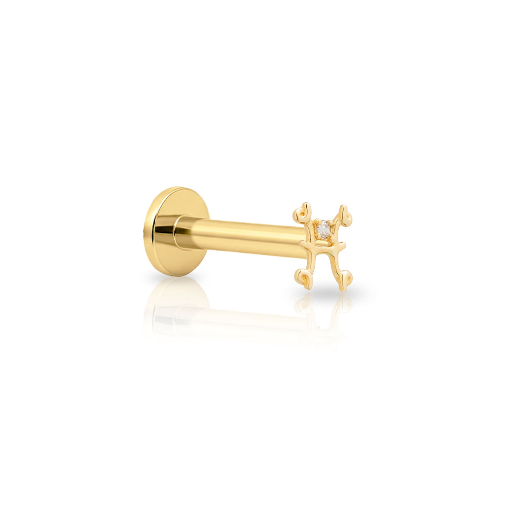 14kt Gold Flatback - Pisces