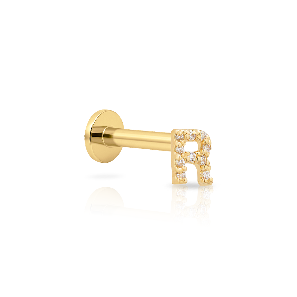 14kt Gold Flatback - Jewel R