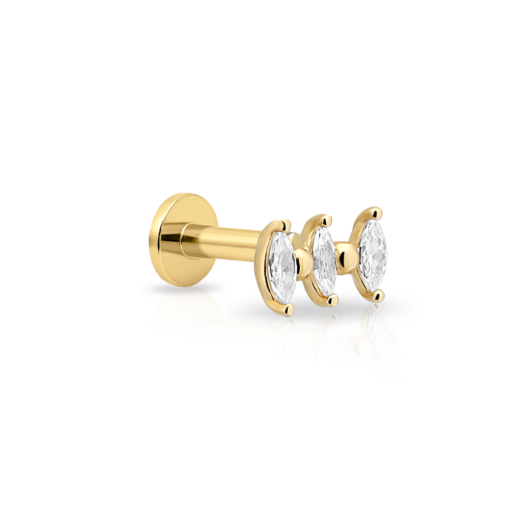 14kt Gold Flatback - Rio