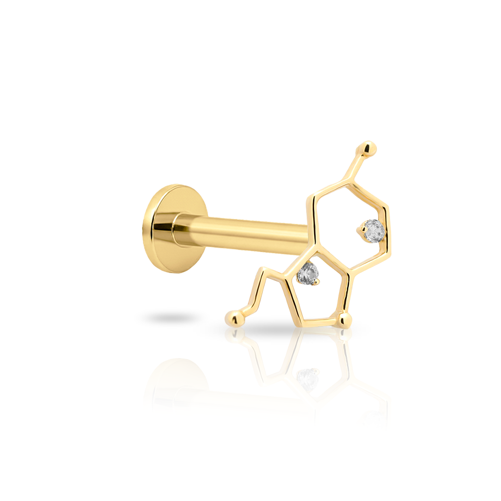 14kt Gold Flatback - Serotonin