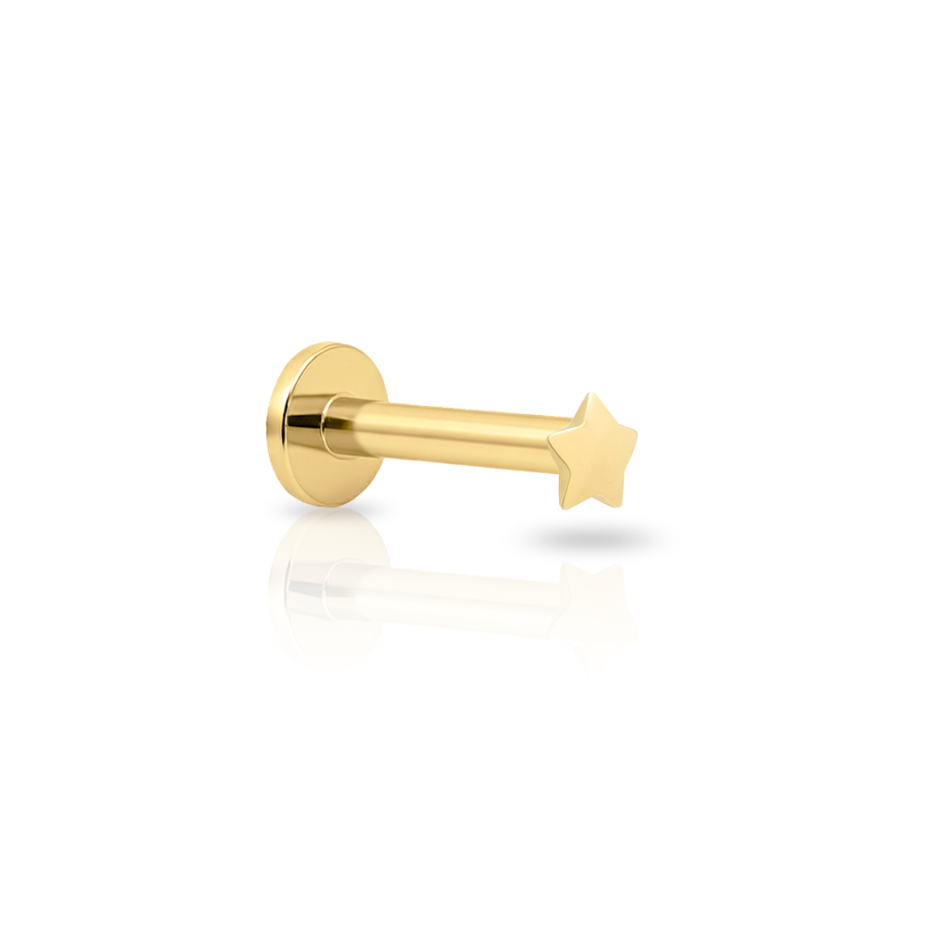 14kt Gold Flatback - Star