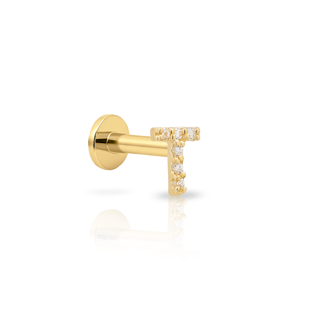 14kt Gold Flatback - Jewel T