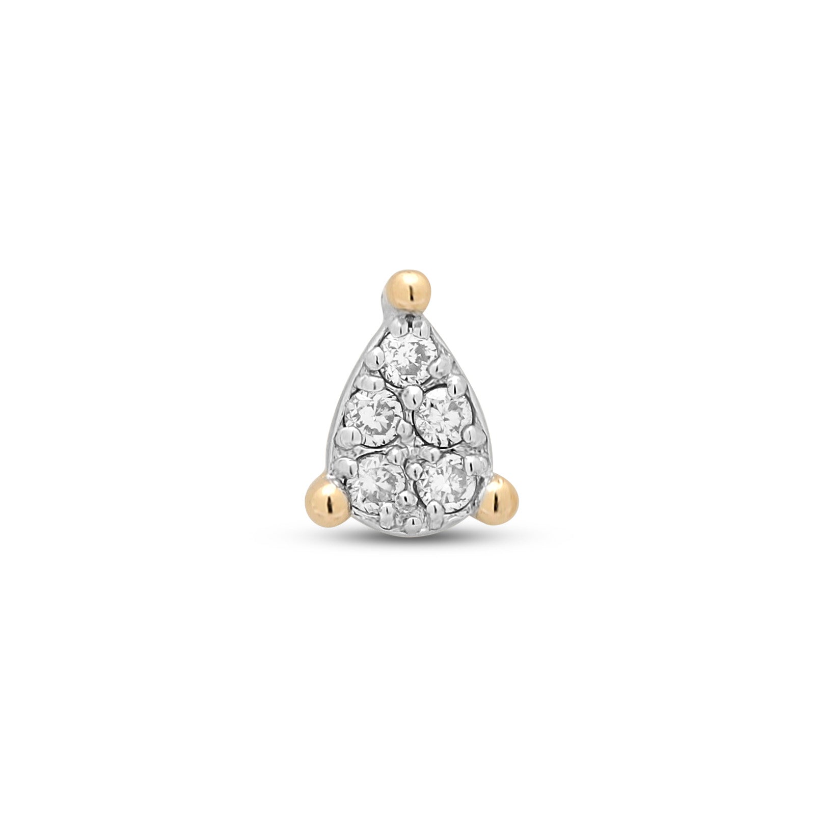 14kt Gold Flatback - Diamond - Enola