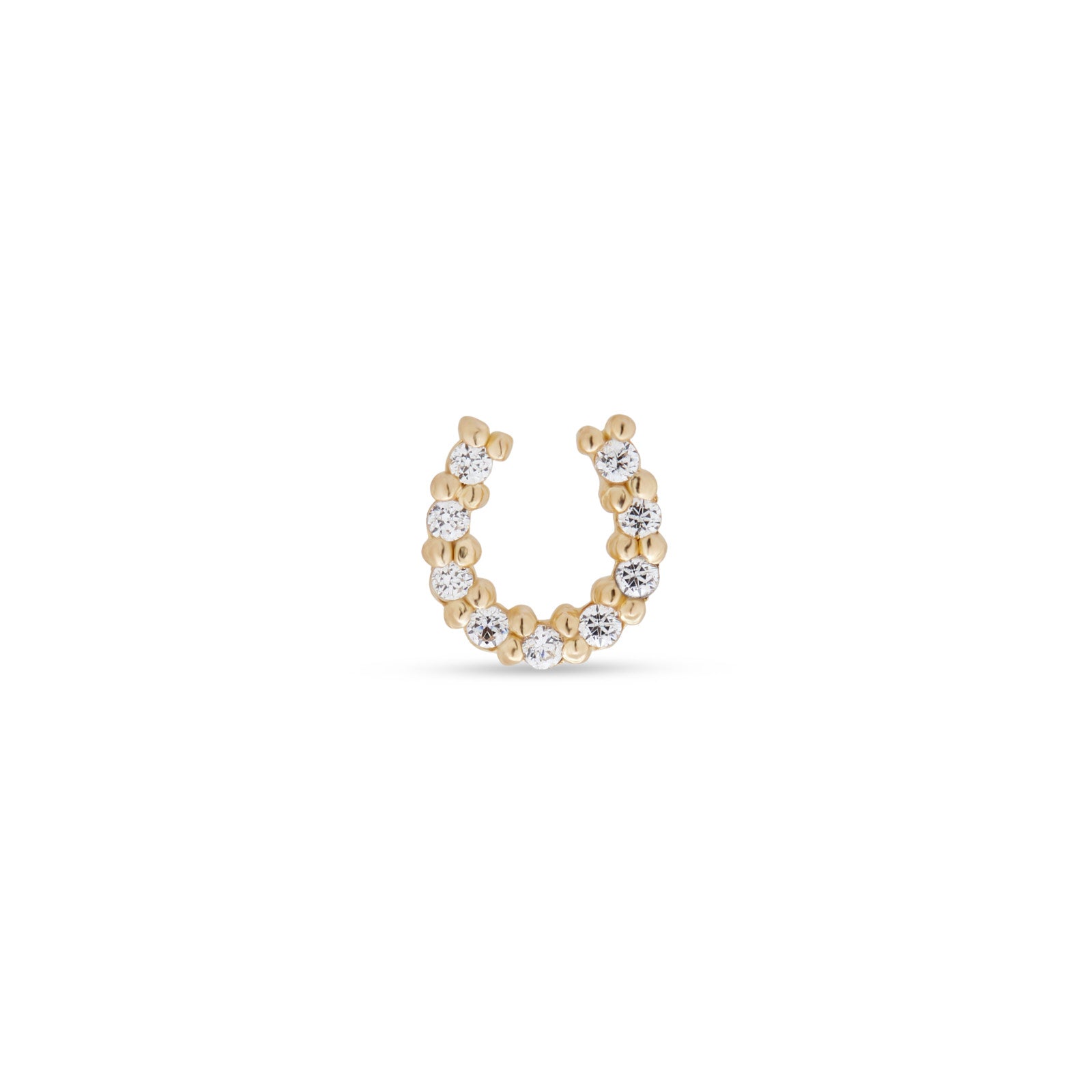 14kt Gold Flatback - Jewel Horseshoe