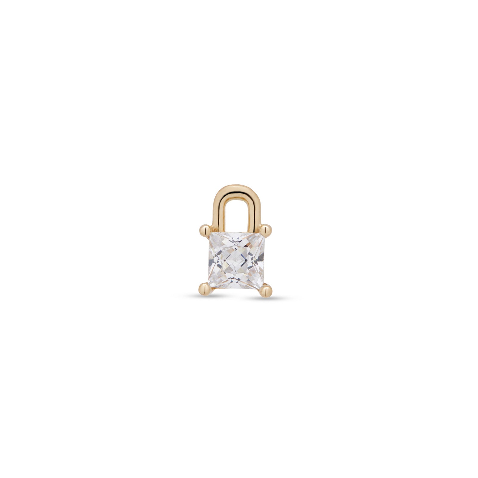 14kt Gold Flatback - Jewel Lock
