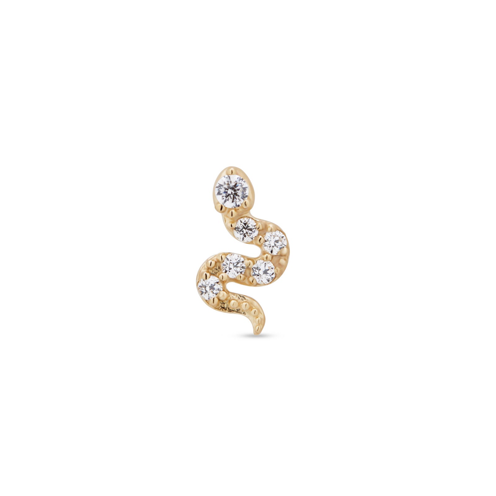 14kt Gold Flatback - Snake