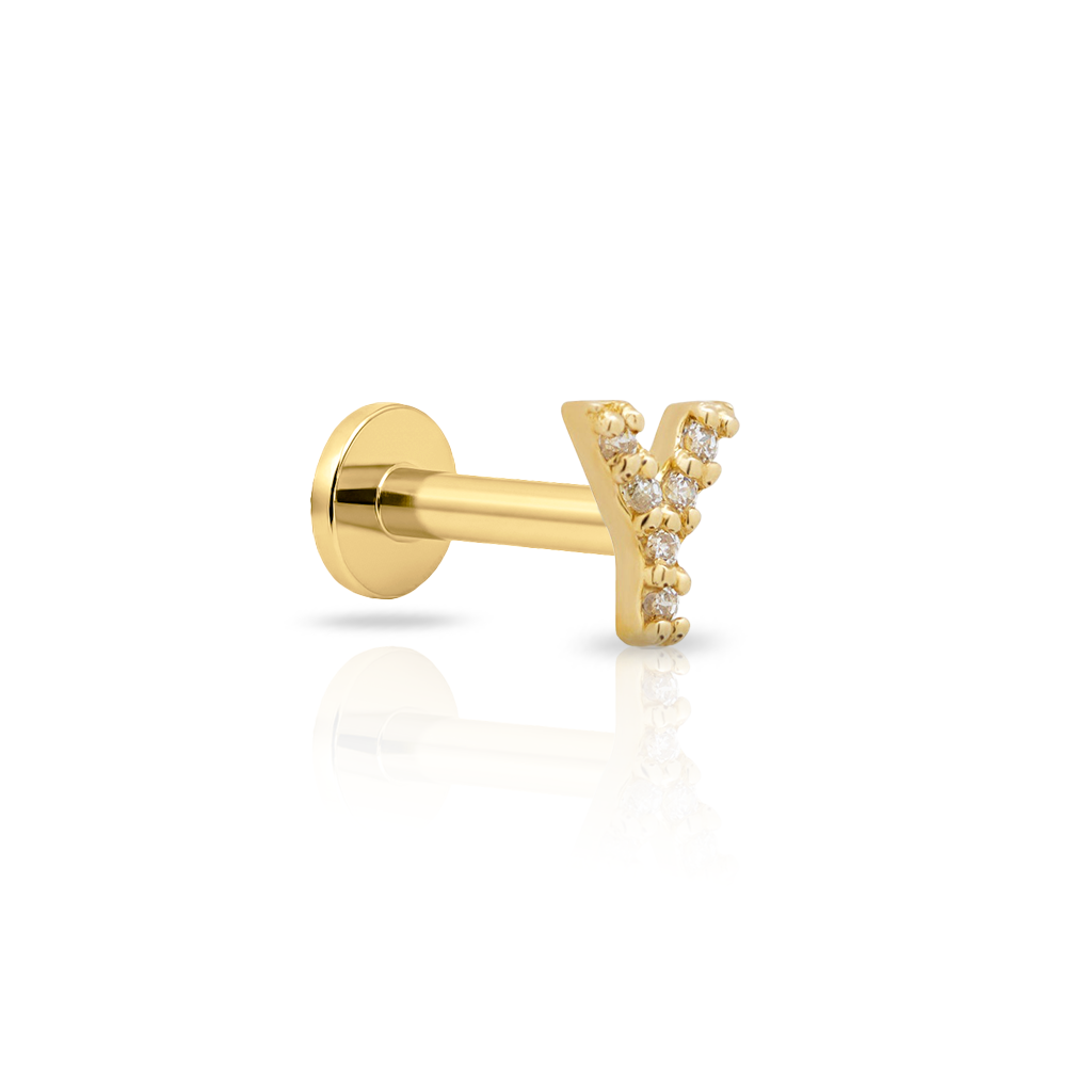 14kt Gold Flatback - Jewel Y