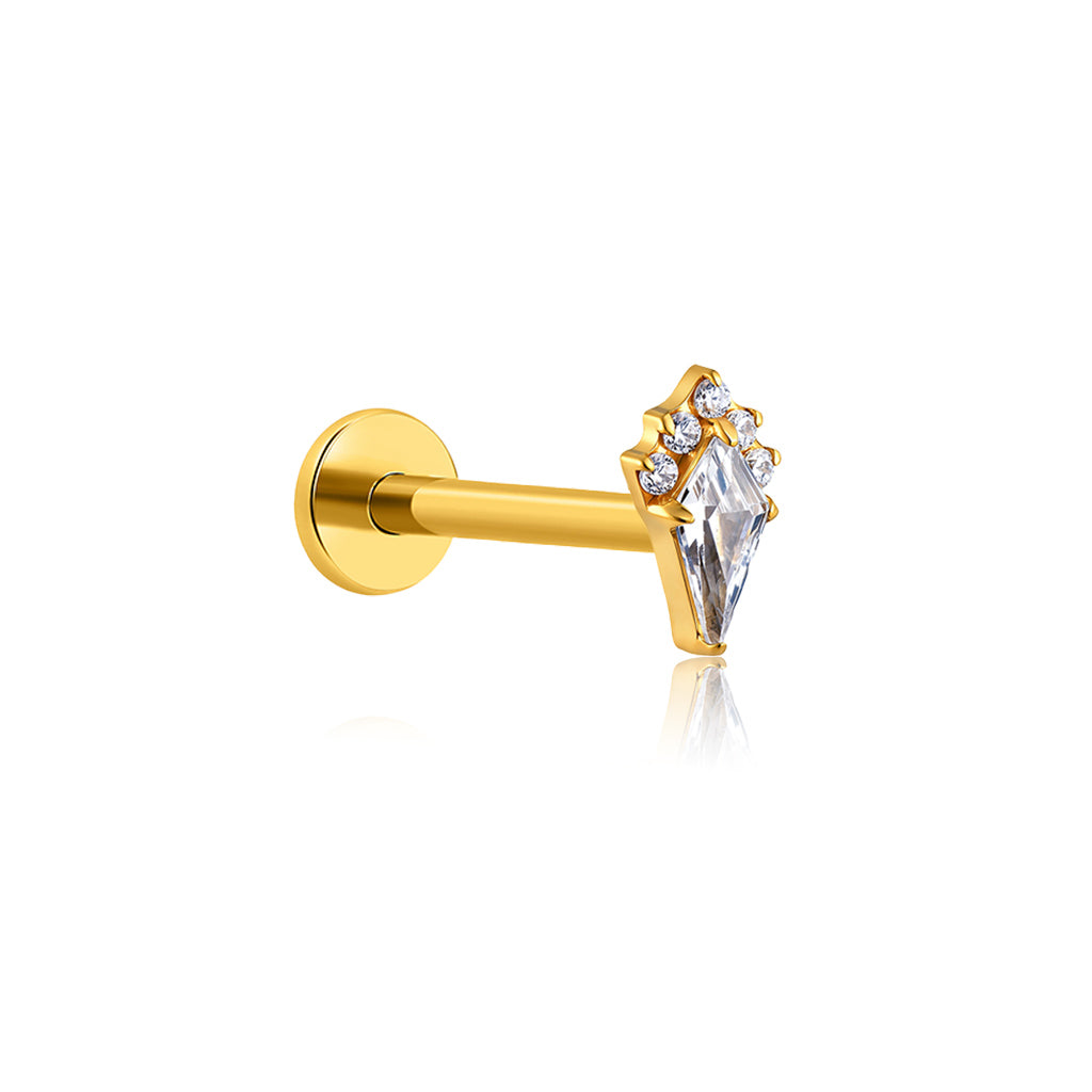 18k V-Gold Astra Flatback