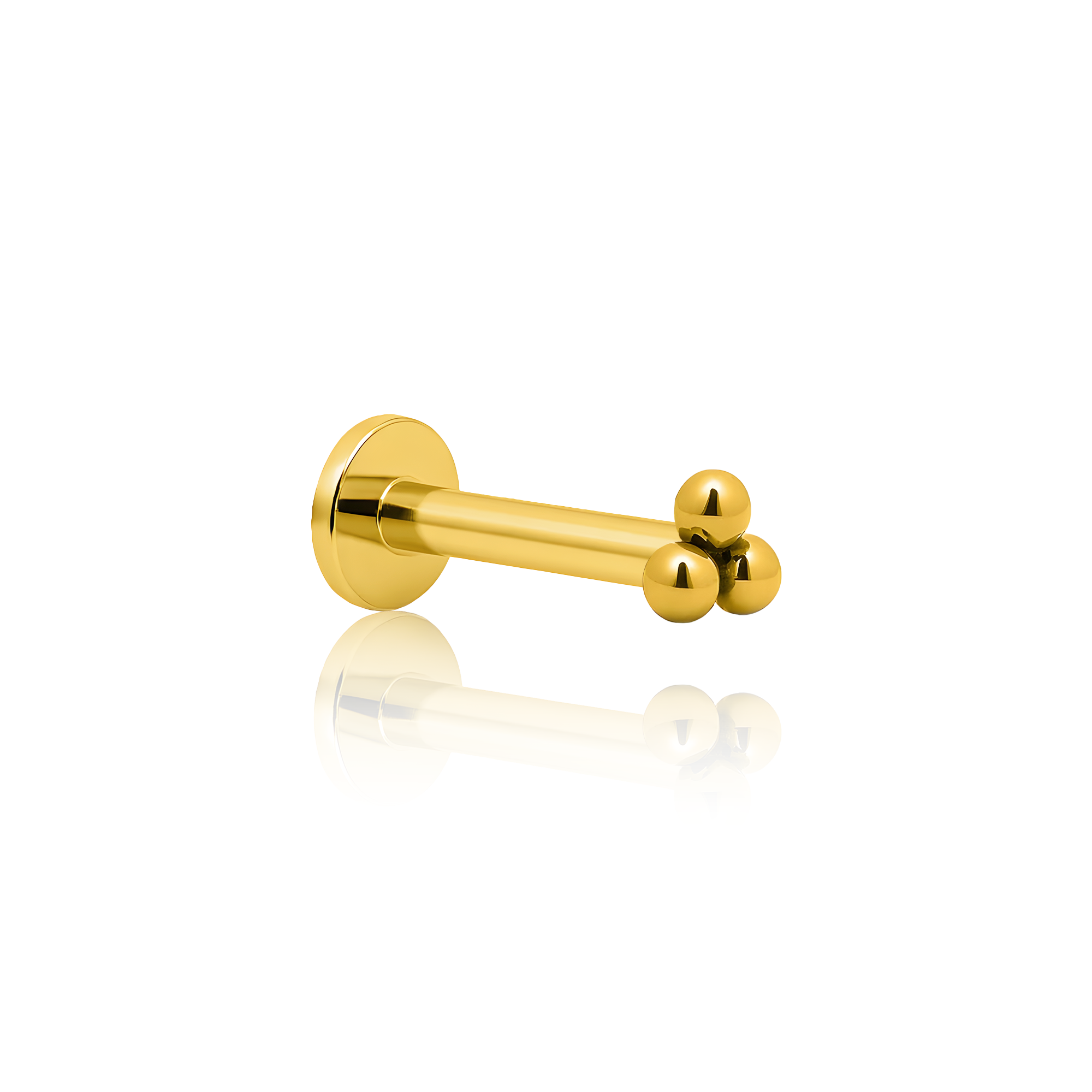 18k V-Gold Trio Ball Flatback