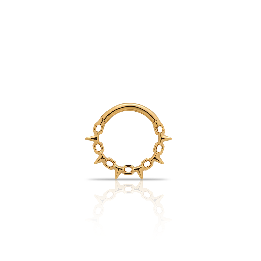 18k V-Gold Barbed Wire Hinged Ring