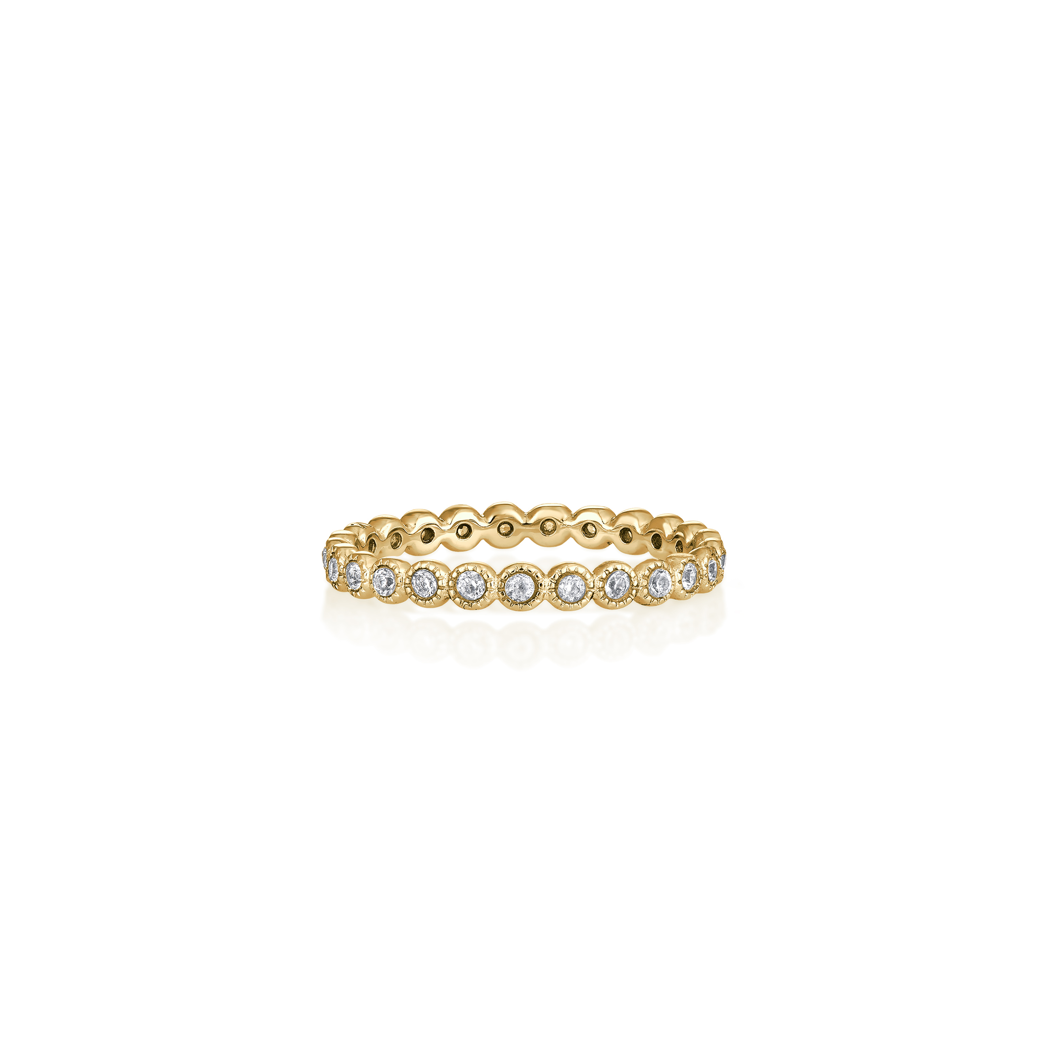 14kt V-Gold Ring - Bead