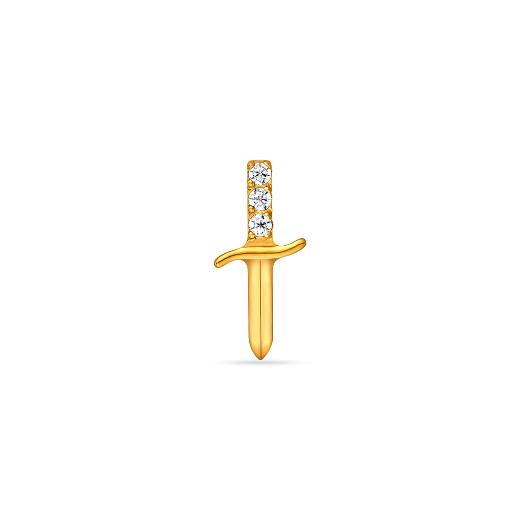18k V-Gold Dagger Flatback
