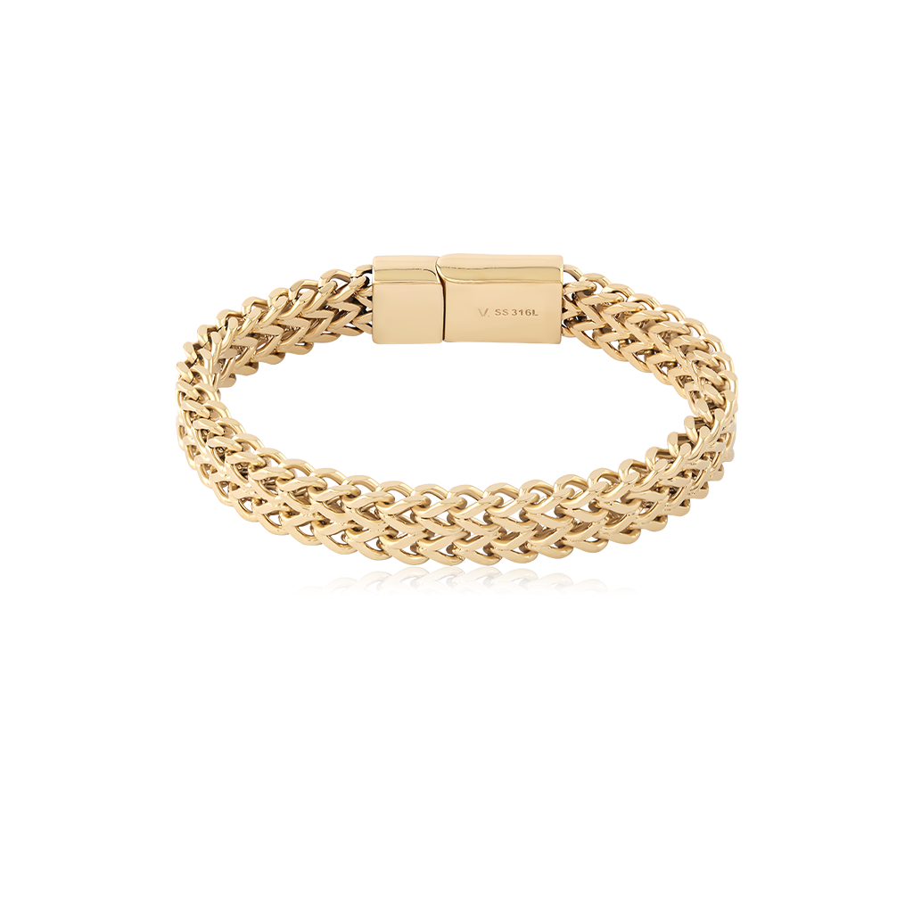 18k V-Gold Bracelet Double Franco