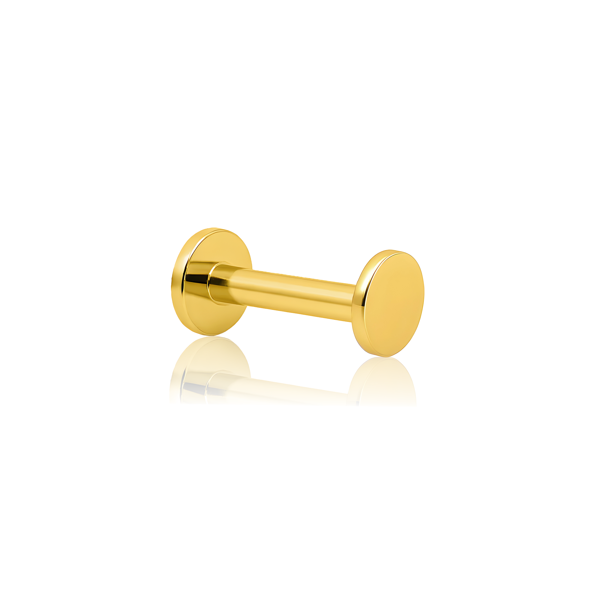 18k V-Gold Disk Flatback