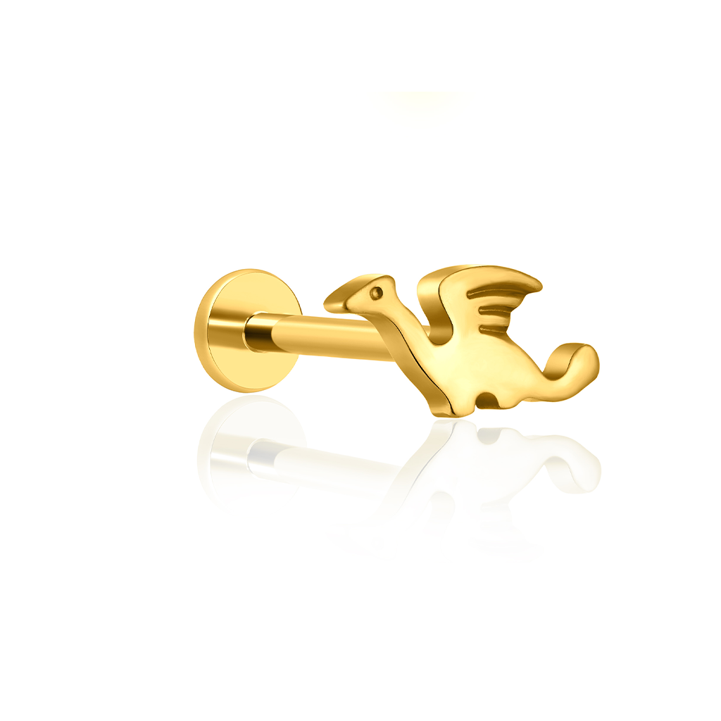 18k V-Gold Dragon Flatback
