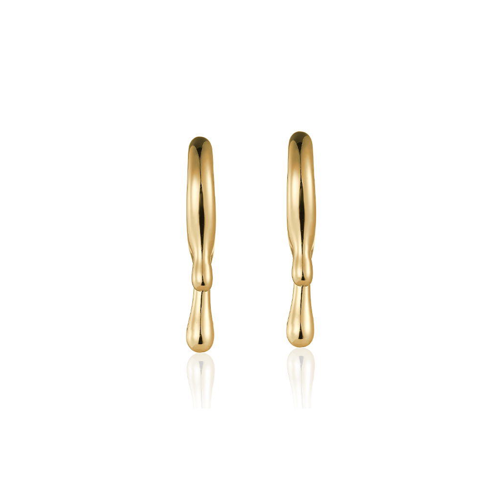 14kt V-Gold Earrings - Drip
