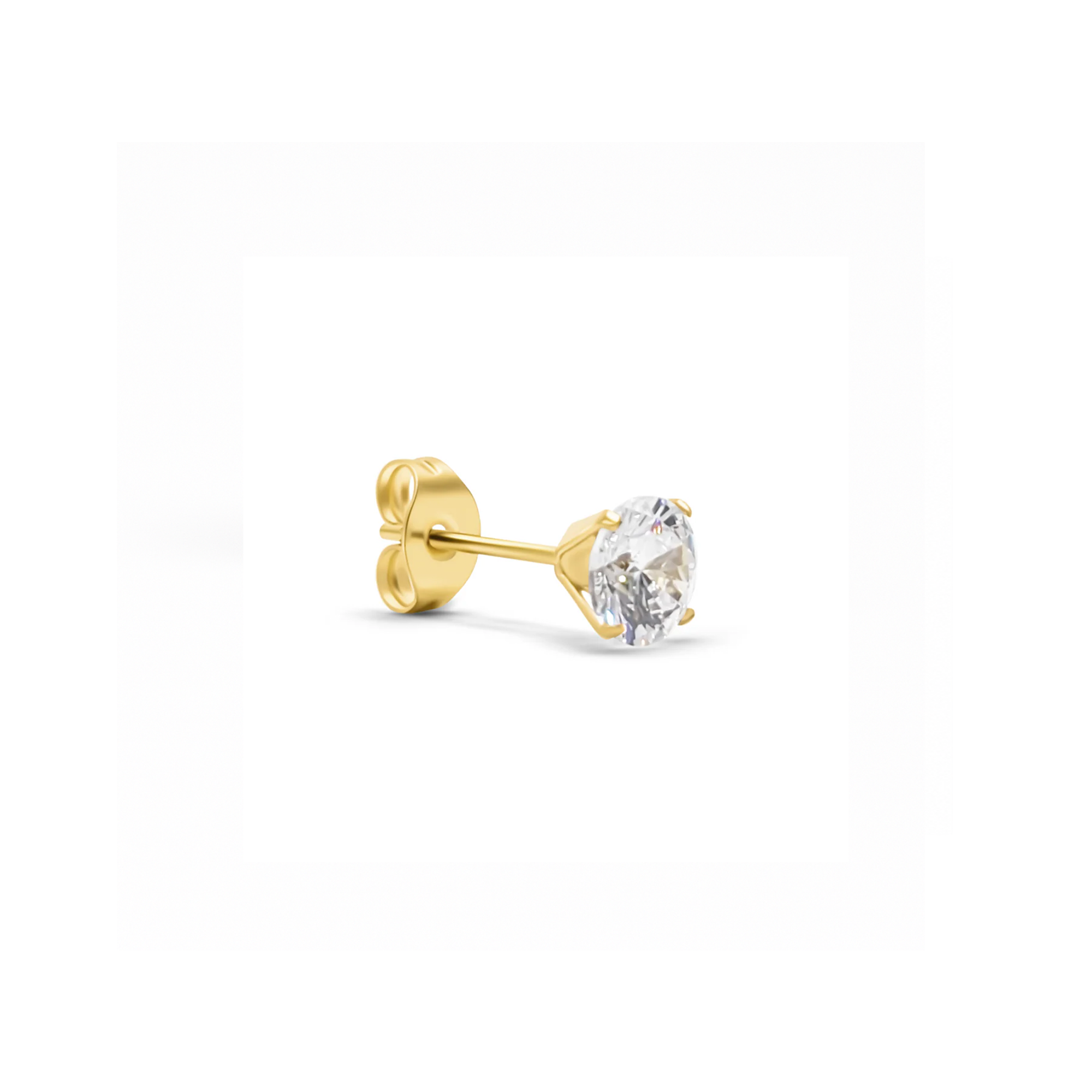 Claw Set Crystal Ear Studs - Pair