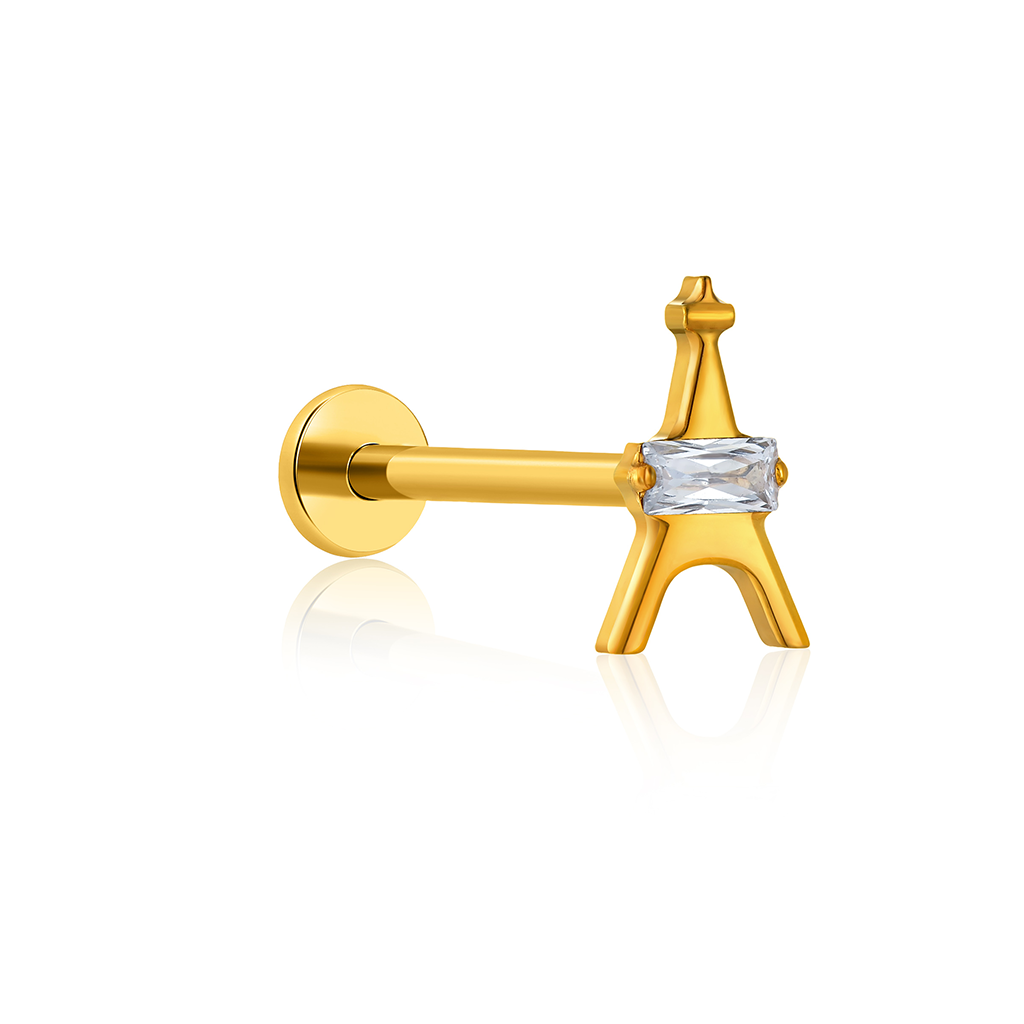 18k V-Gold Eiffel Tower Flatback