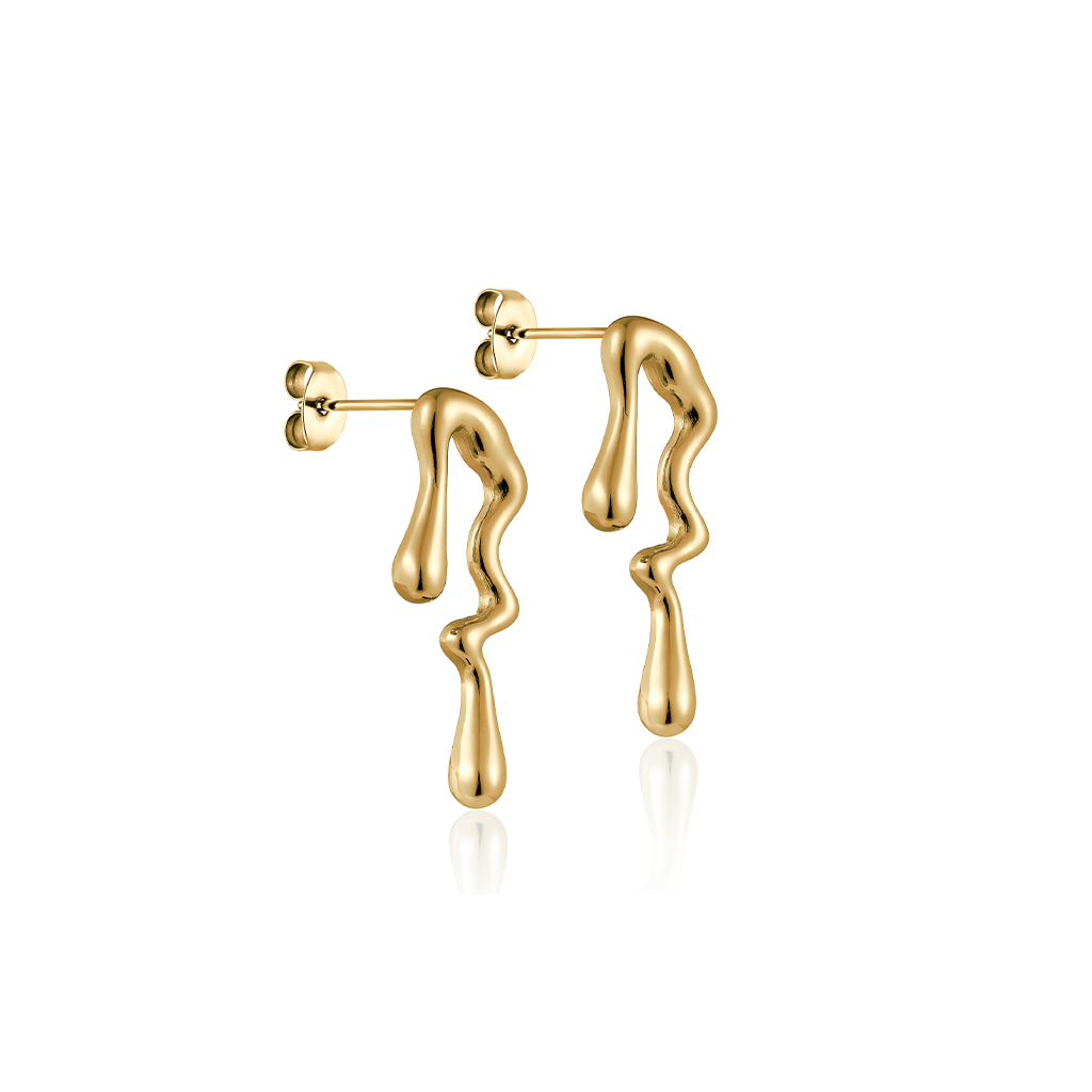 14kt V-Gold Earrings - Evra