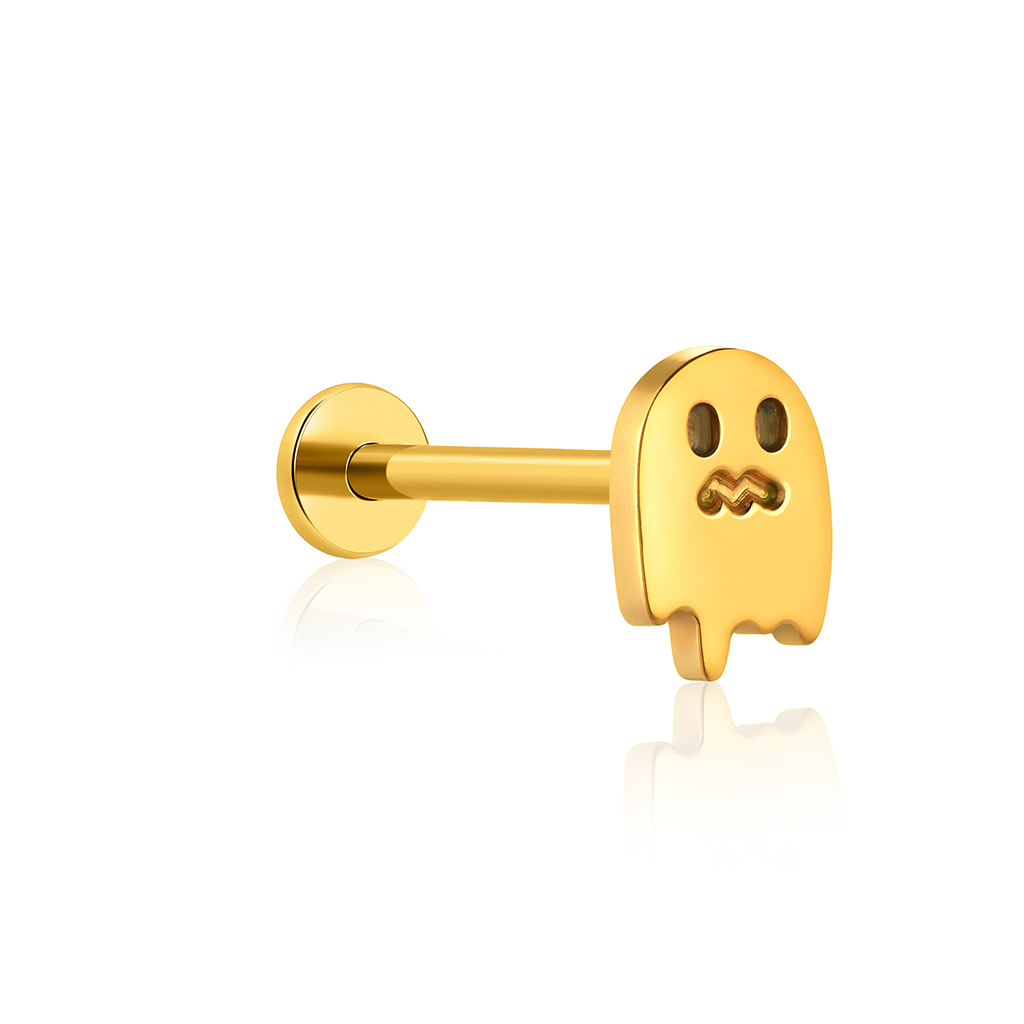 18k V-Gold Ghost Flatback