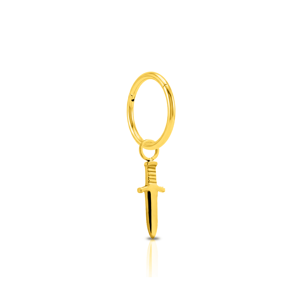 18k V-Gold Dagger Charm