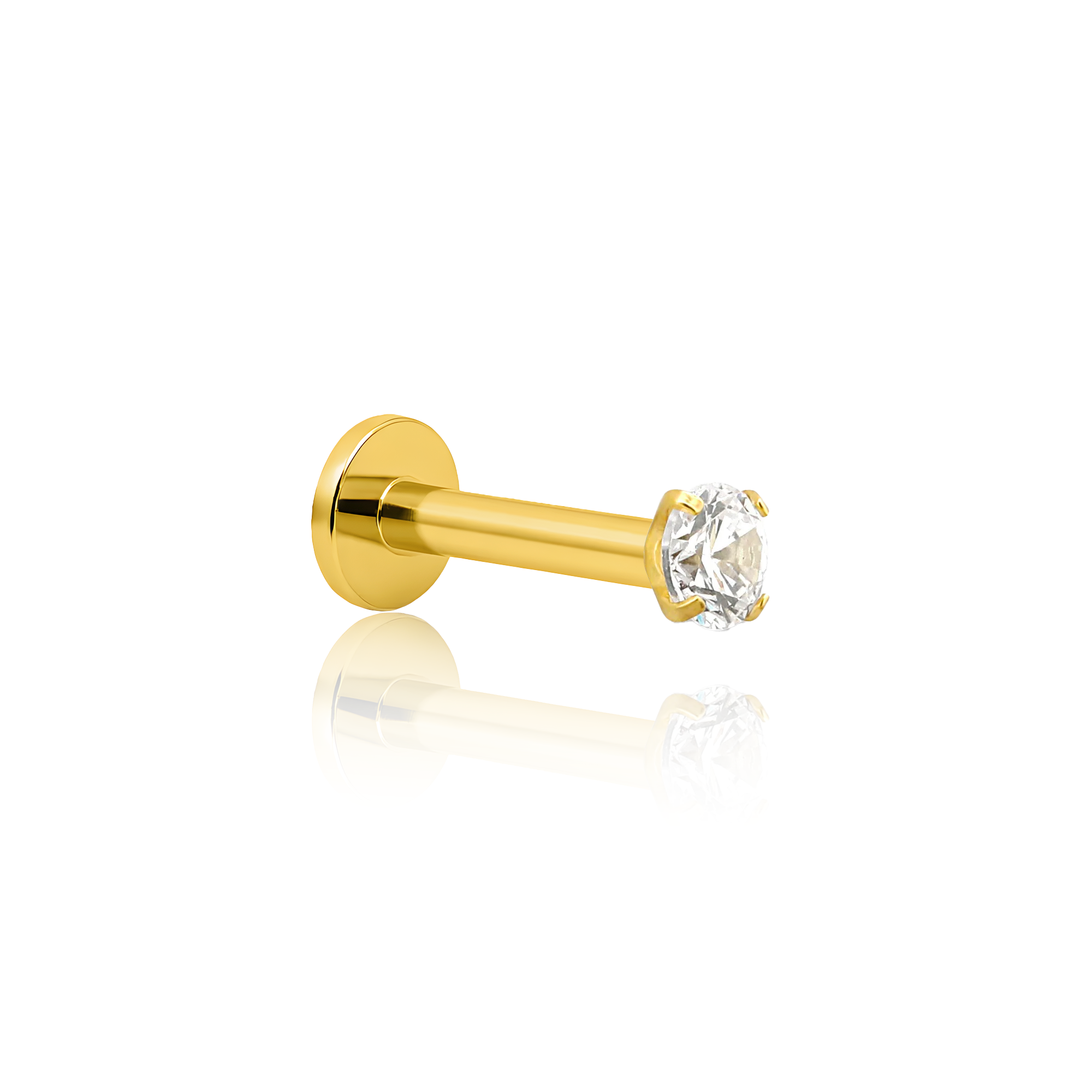 18k V-Gold Prong Set Crystal Flatback