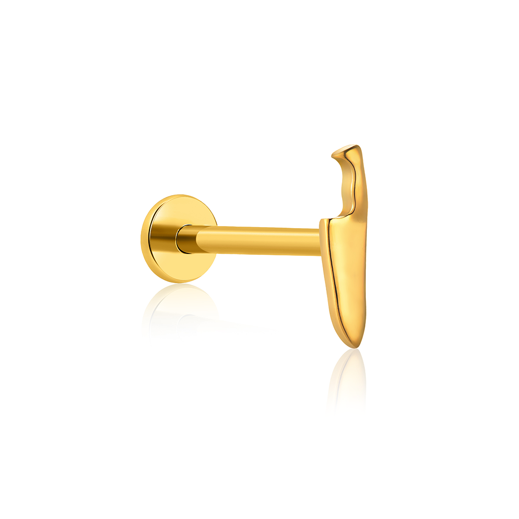18k V-Gold Knife Flatback