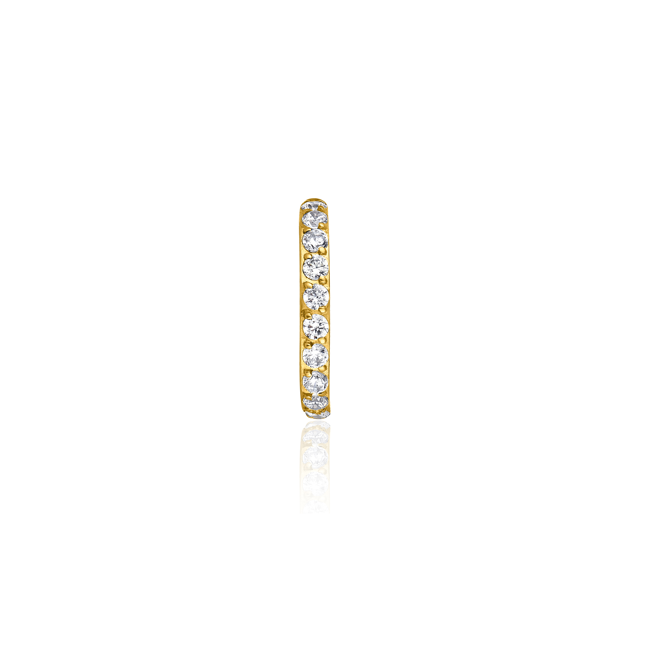 18k V-Gold Crystal Navel Clicker