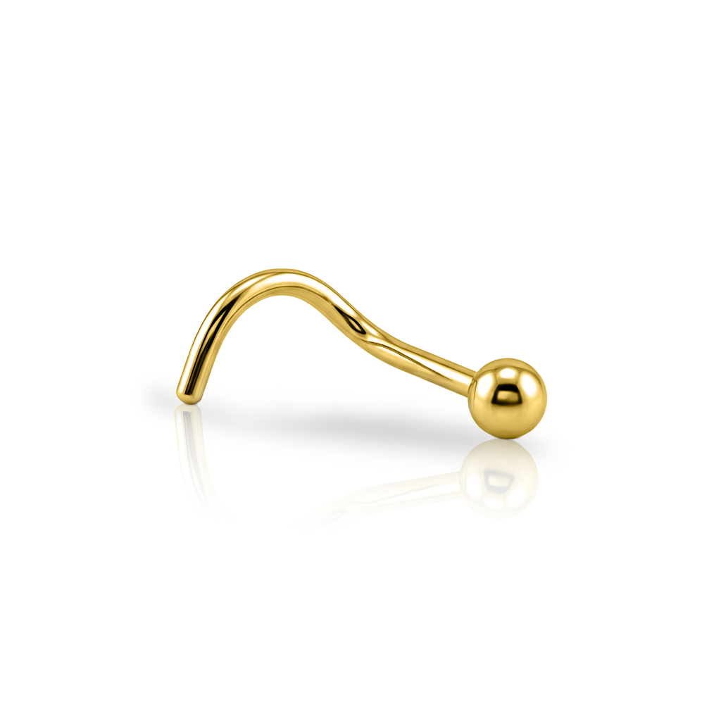 V-Gold Ball Nose Stud