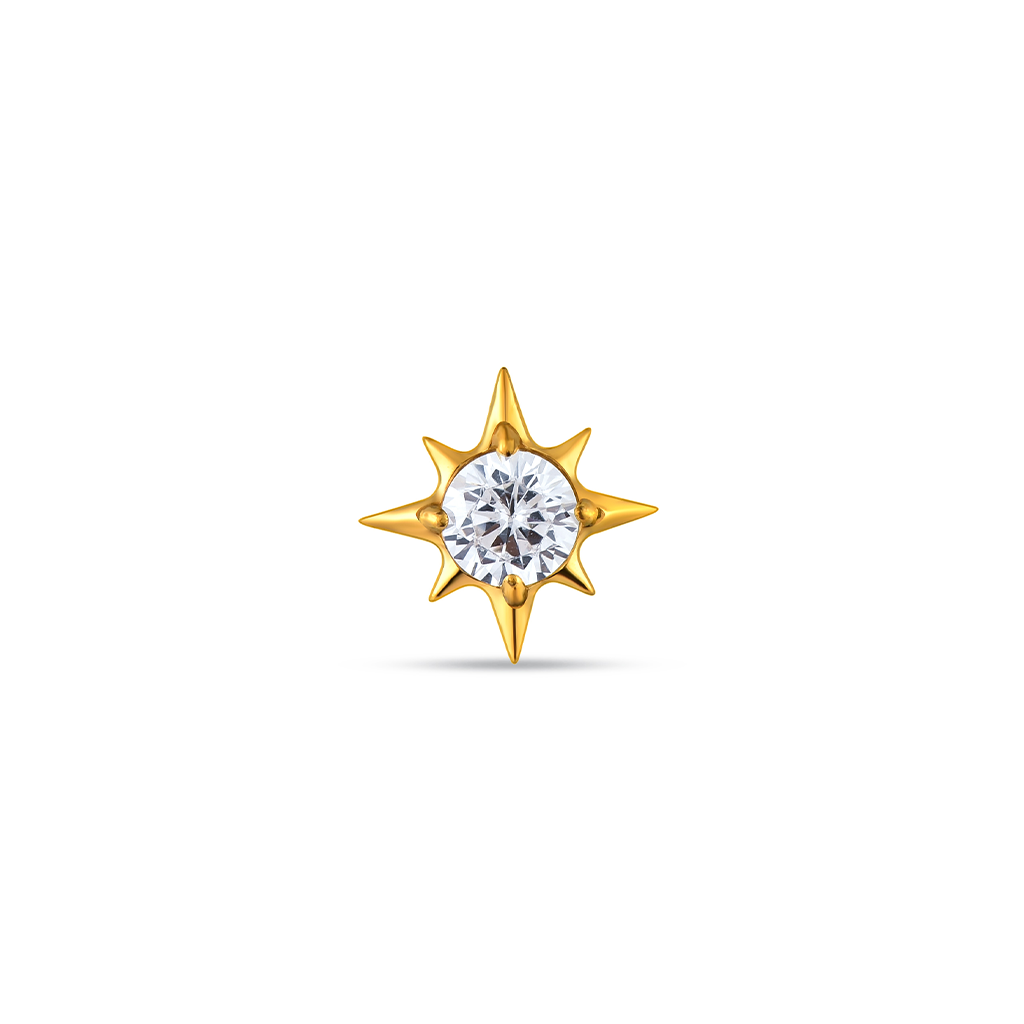 18k V-Gold Sirius Flatback
