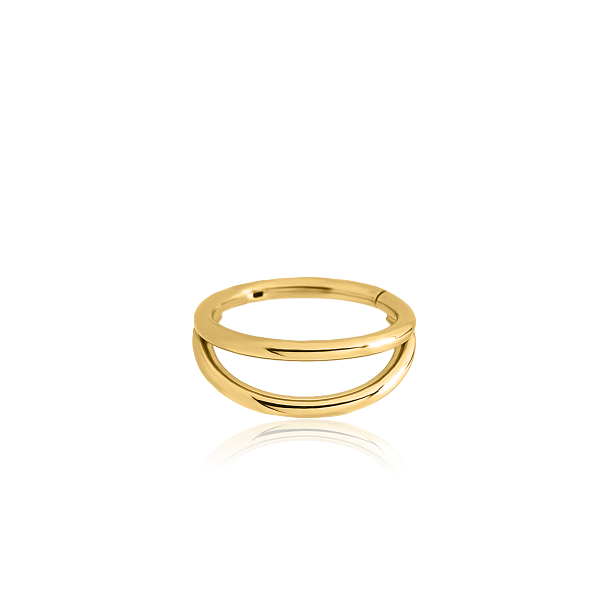 V-GOLD Titanium Double Nose Ring