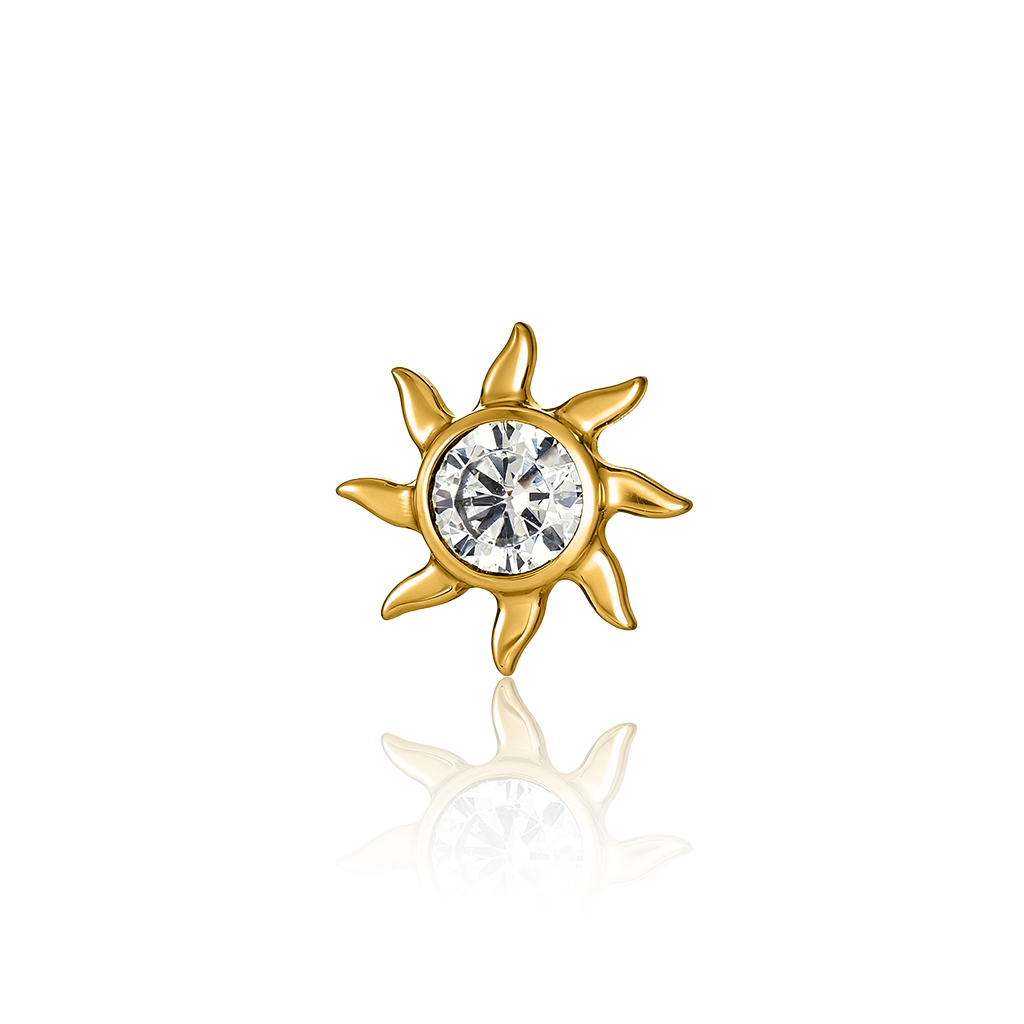18k V-Gold Sun Flatback