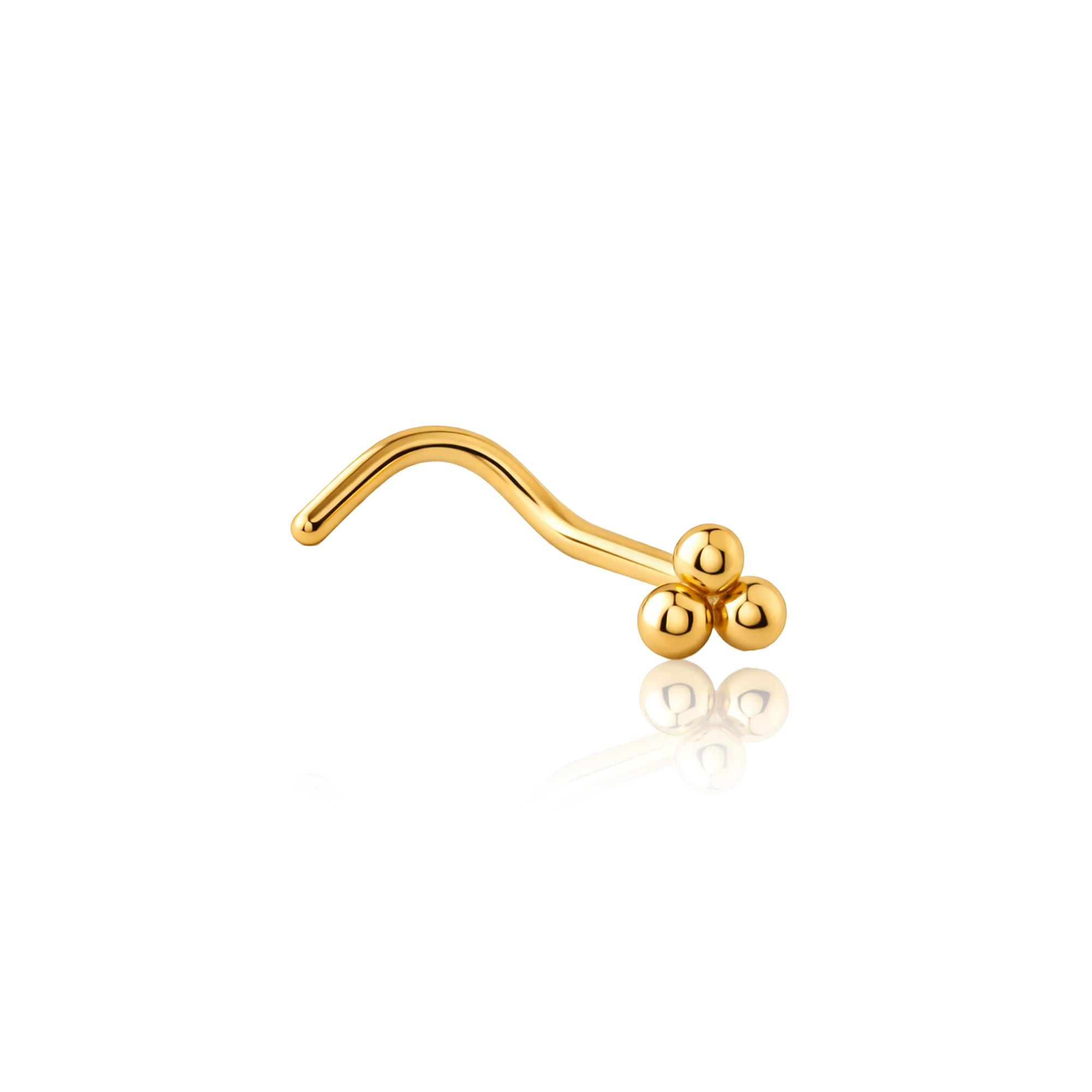 V-Gold Trinity Ball Nose Stud