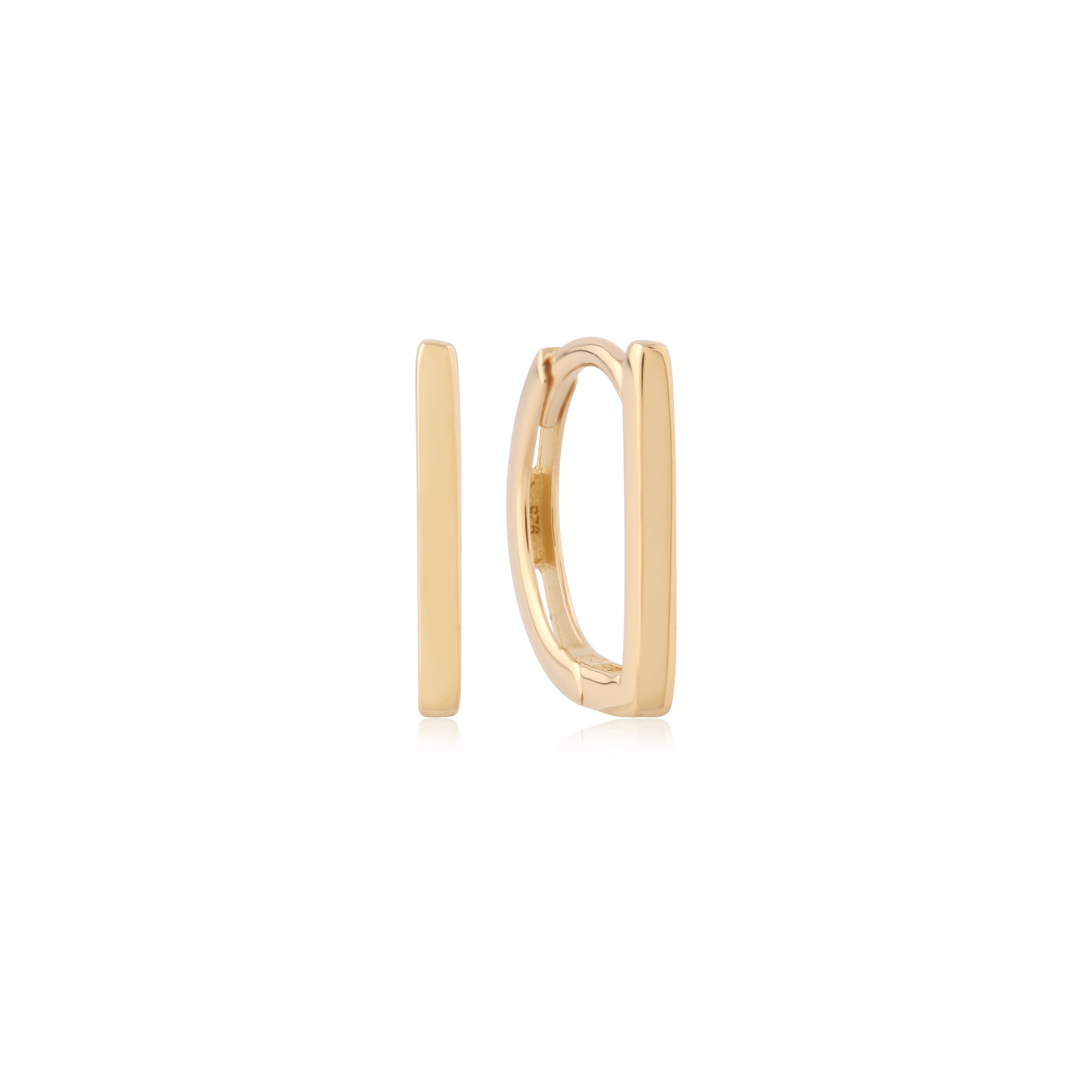 D Bar - 14kt Gold Vermeil Earrings