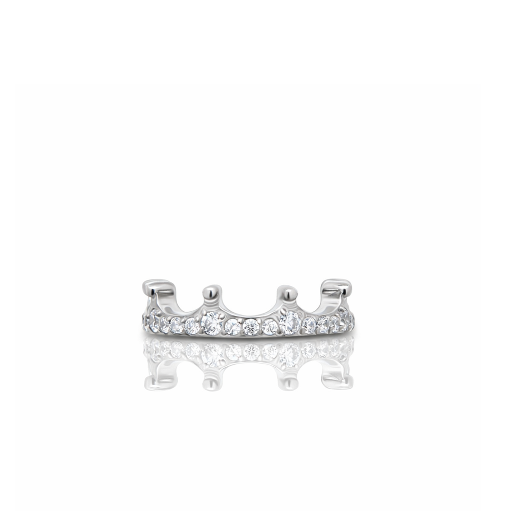 Jewelled Crown Hinged Ring