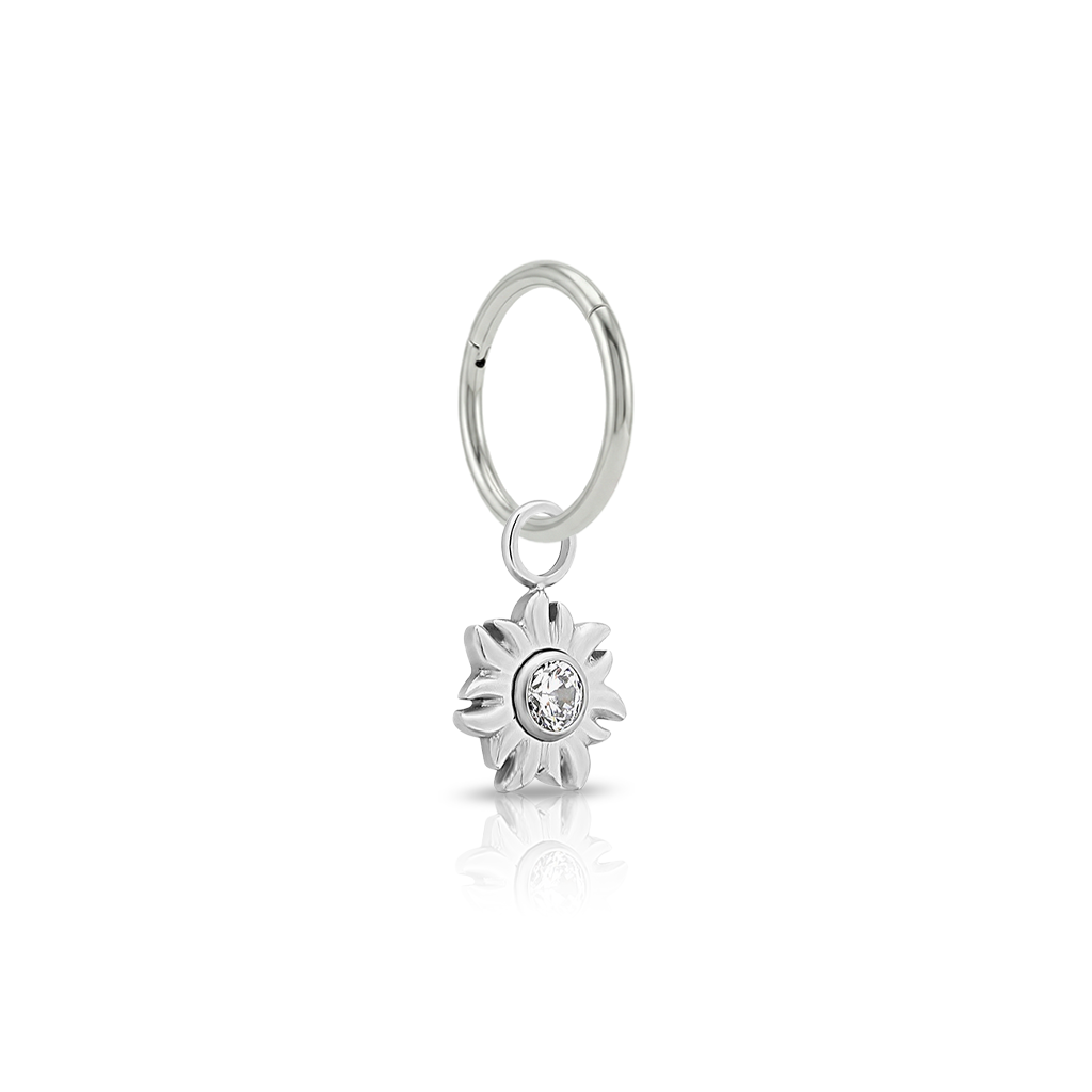 Crystal Flower Charm