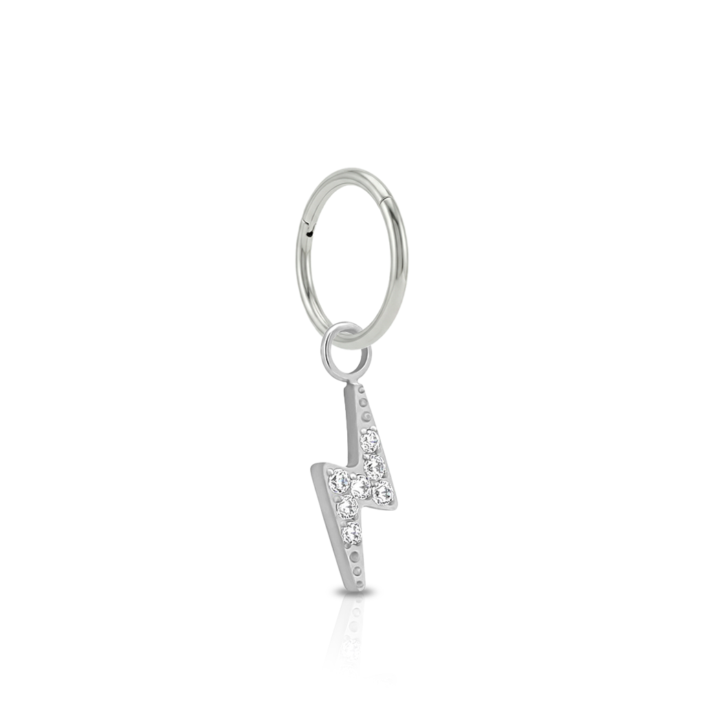 Crystal Lightning Bolt Charm