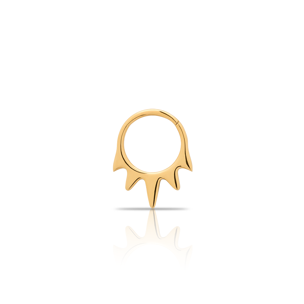18k V-Gold Drip Hinged Ring