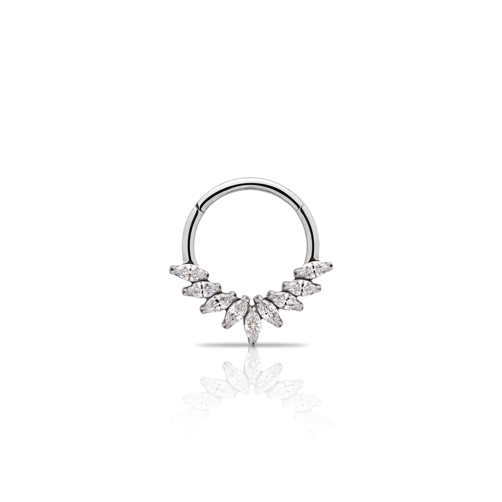 Flared Marquise Hinged Ring