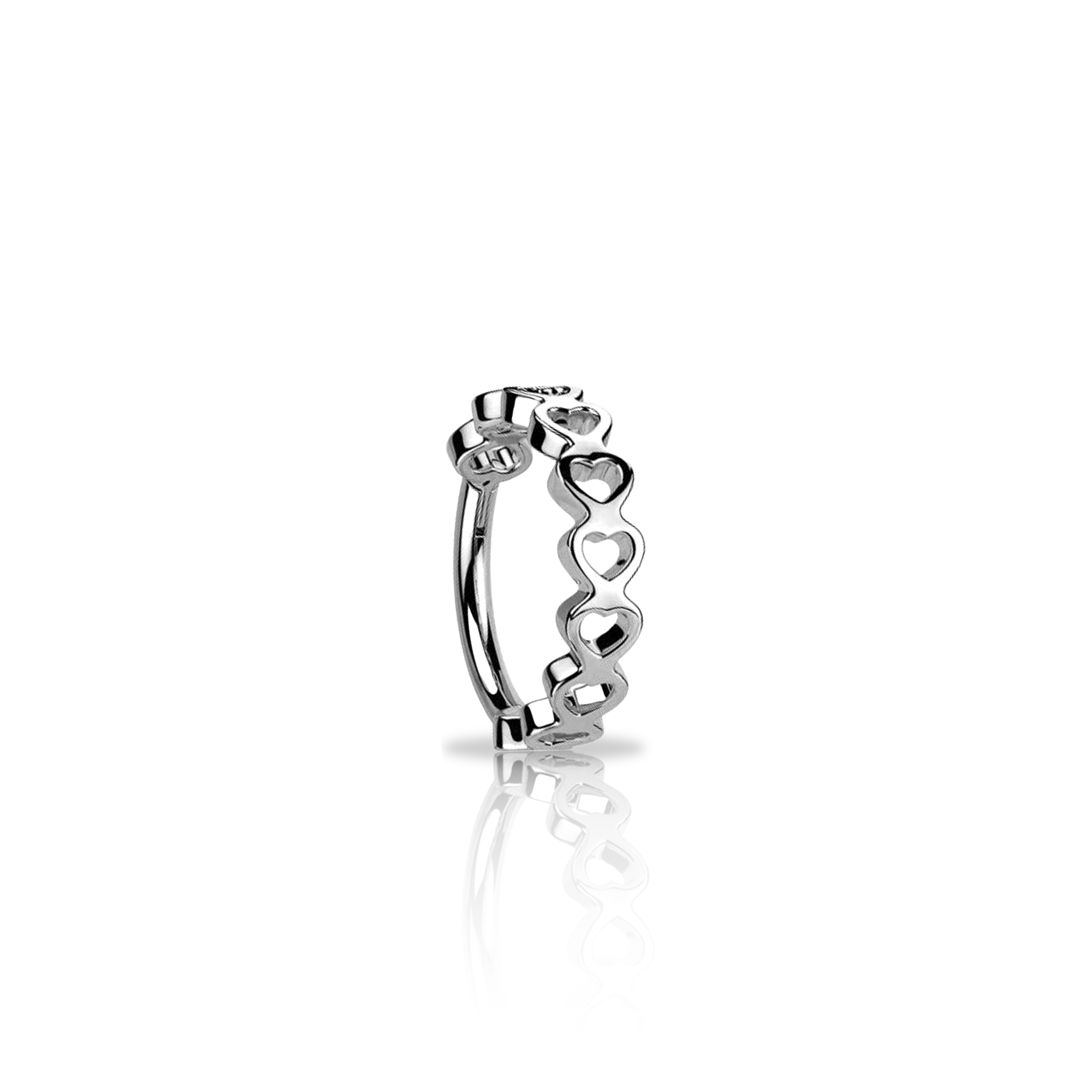 Hinged Cuff with Hearts