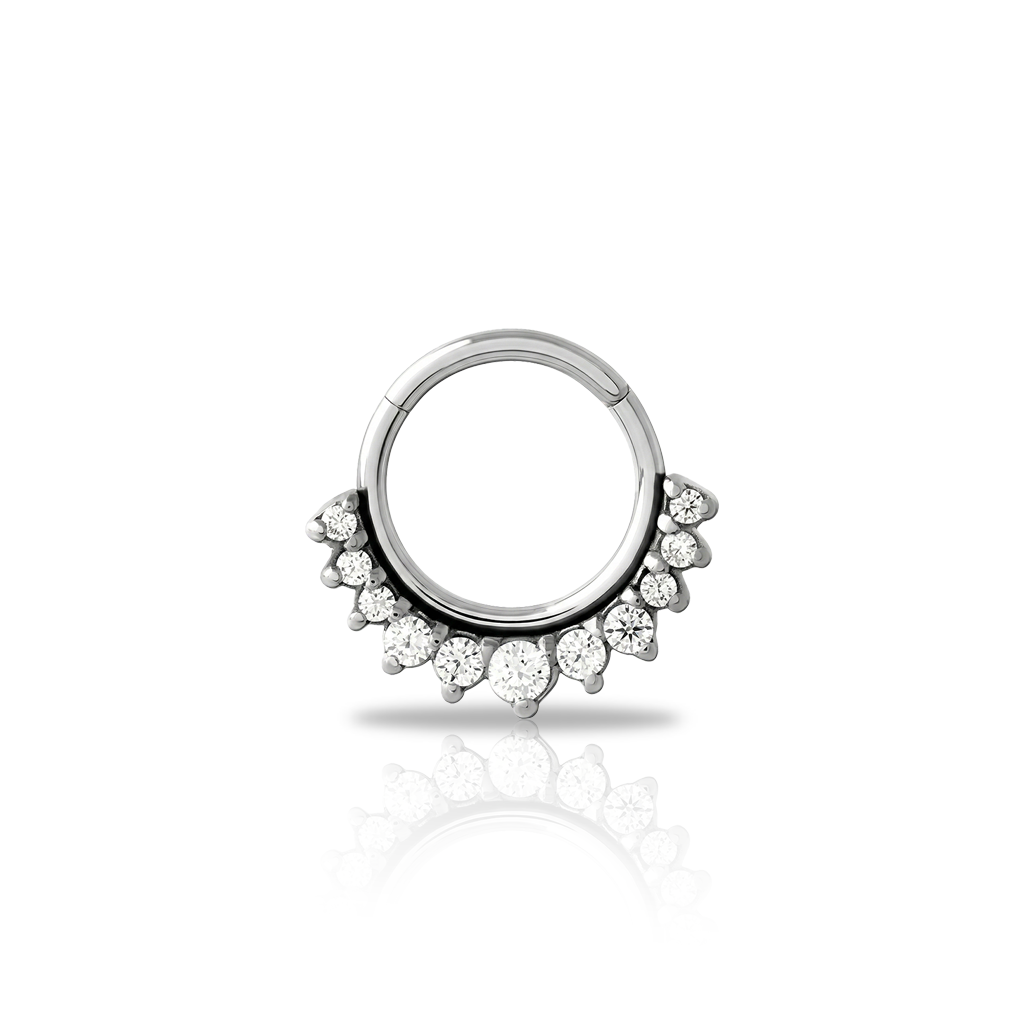 11 Jewelled Hinged Ring