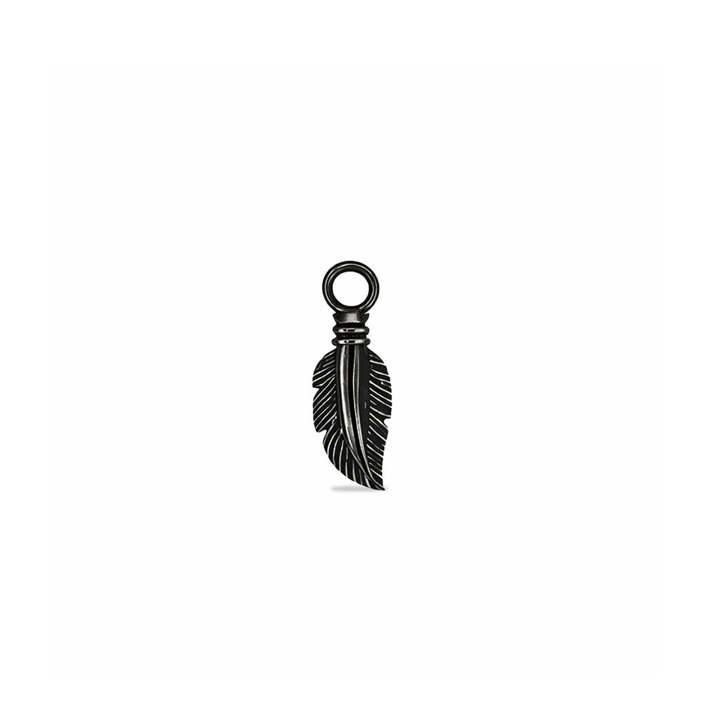 Blackline Feather Charm