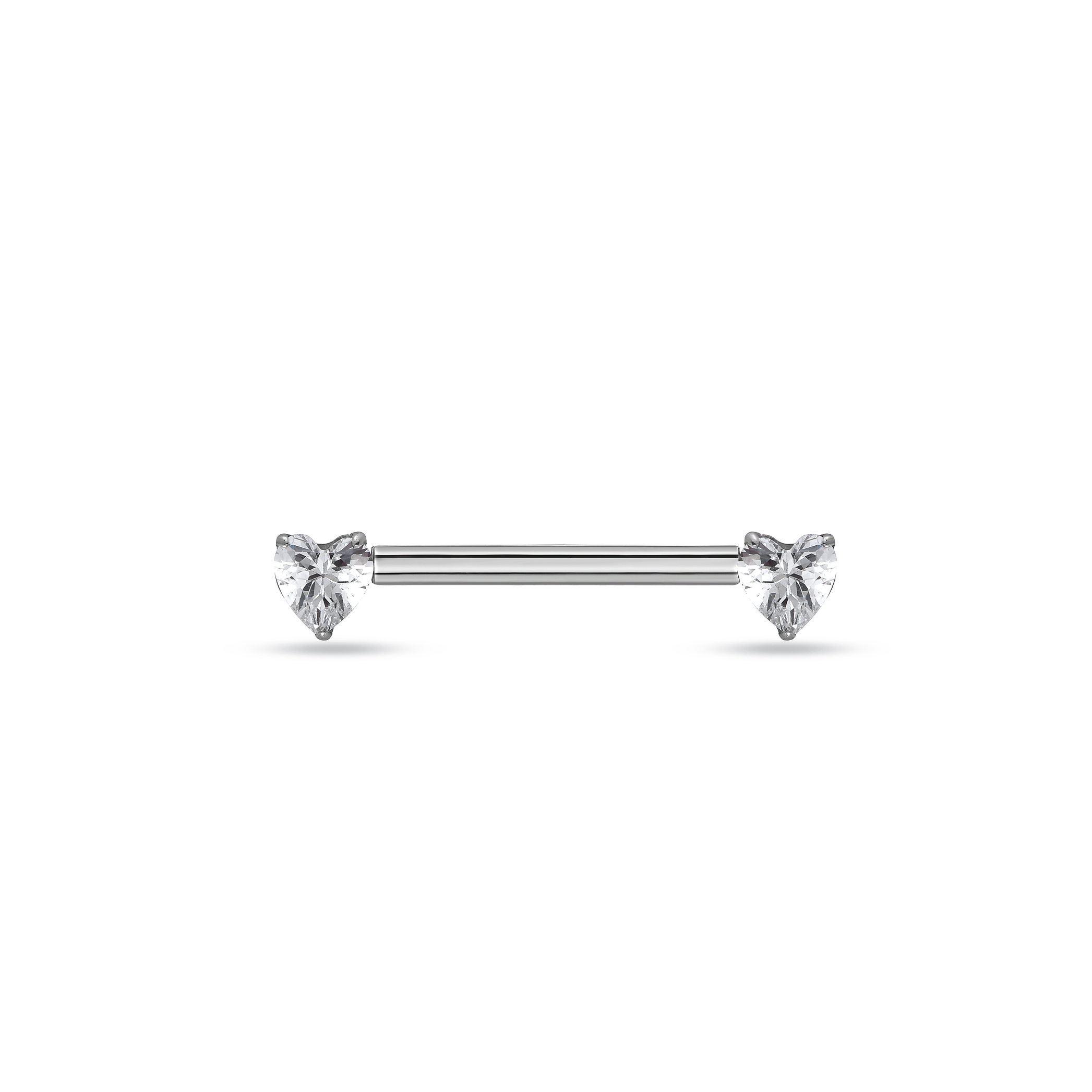 Heart Nipple Bar Crystal