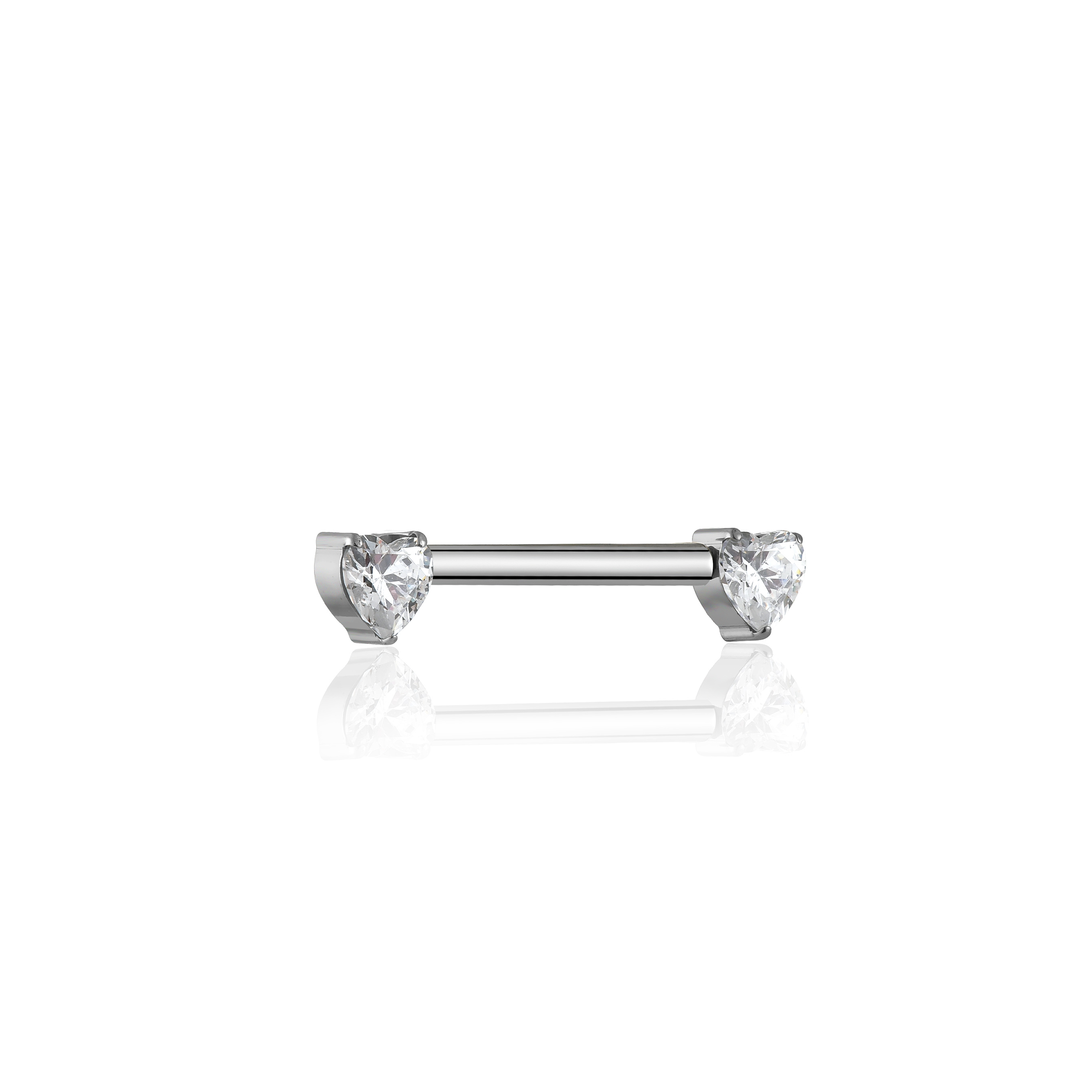 Heart Nipple Bar Crystal