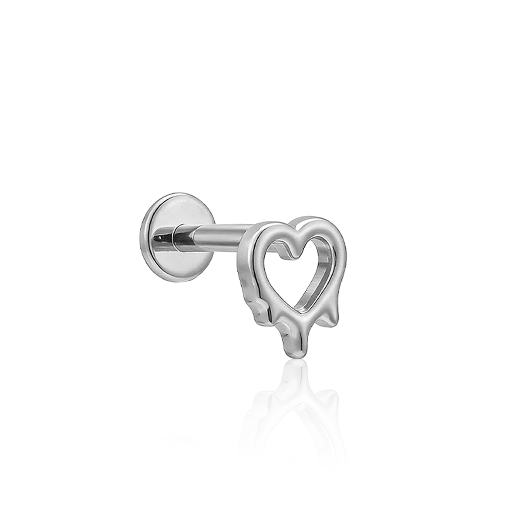 Hollow Drip Heart Flatback