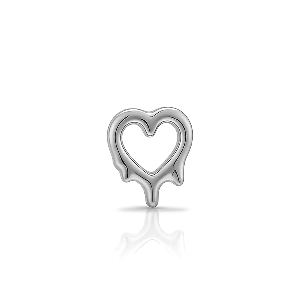 Hollow Drip Heart Flatback