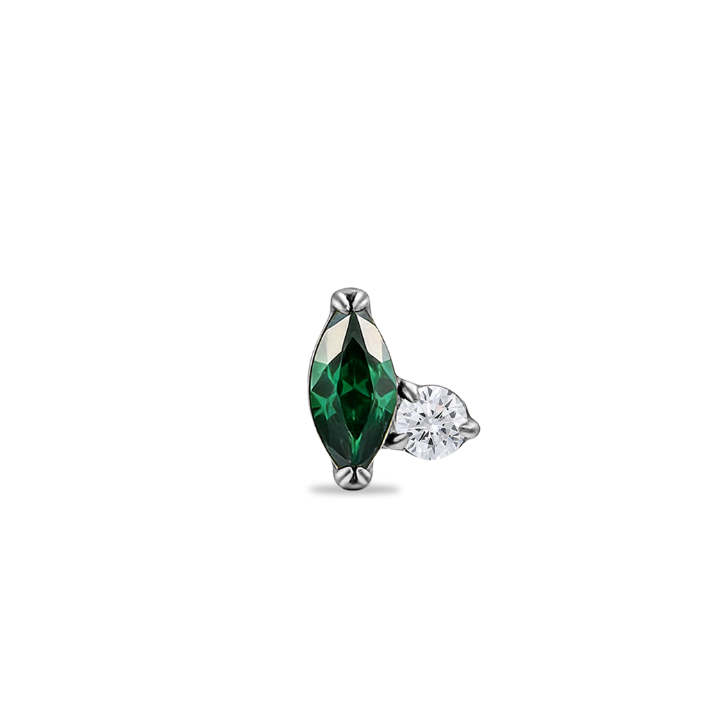 Marquise w Round Stone Flatback