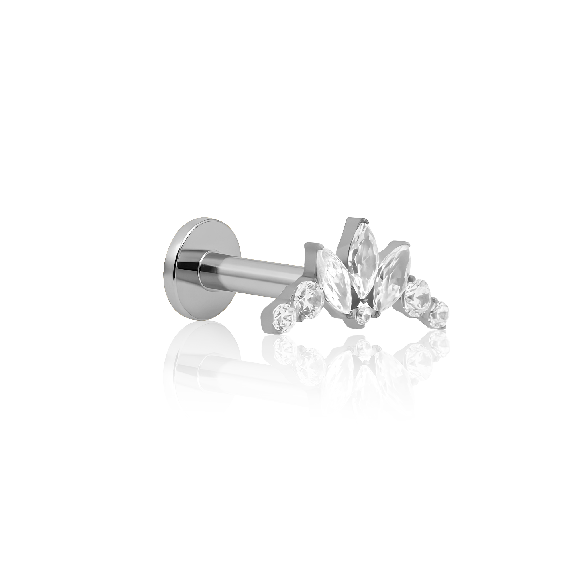 Triple Marquise with Stones Prong Set Flatback