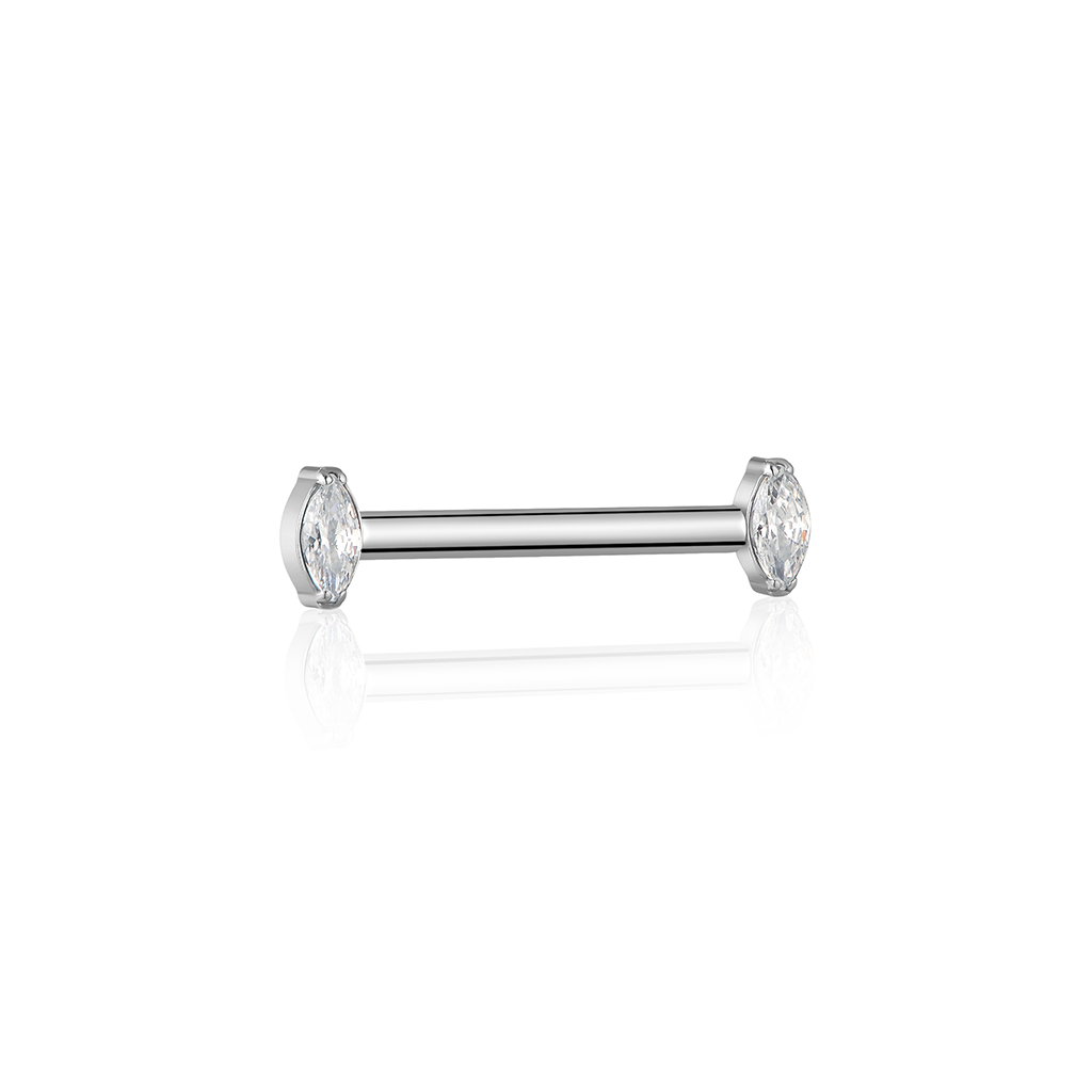 Marquise Crystal Nipple Bar