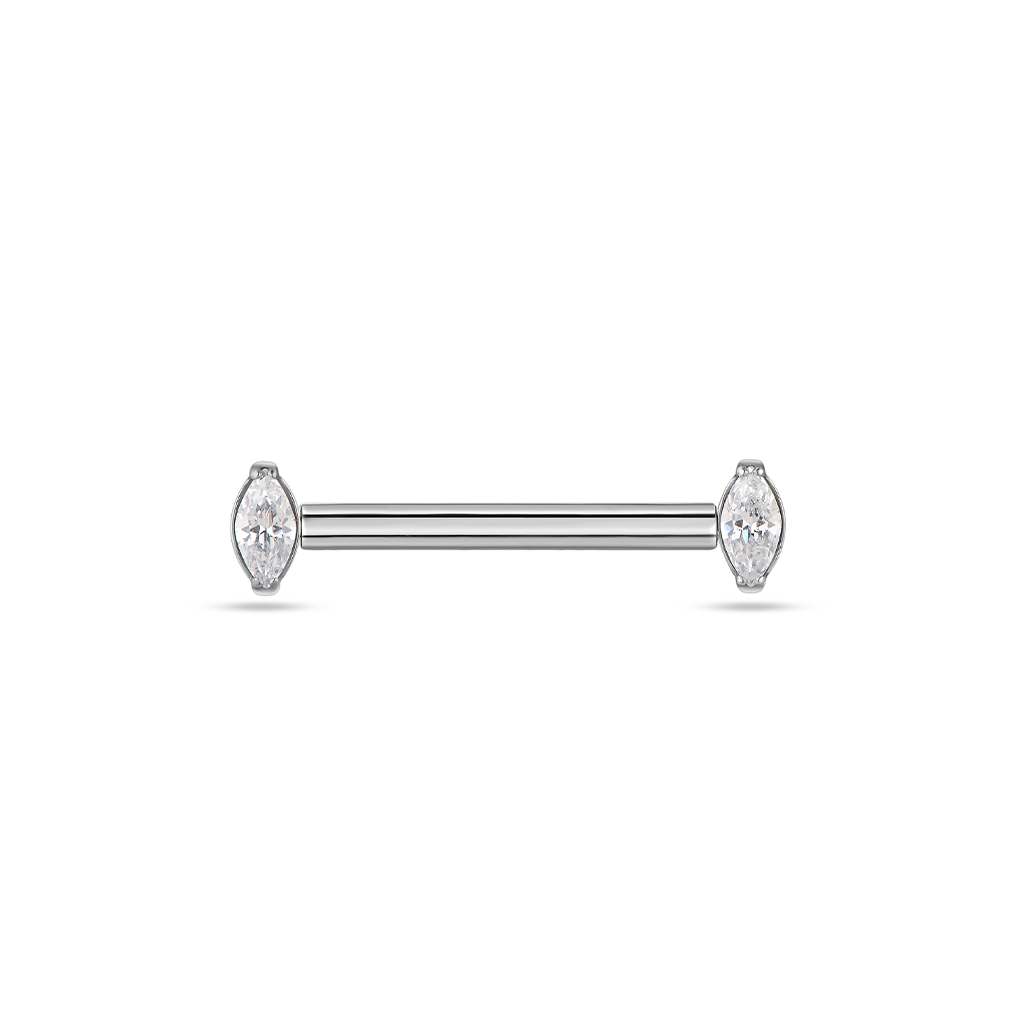 Marquise Crystal Nipple Bar